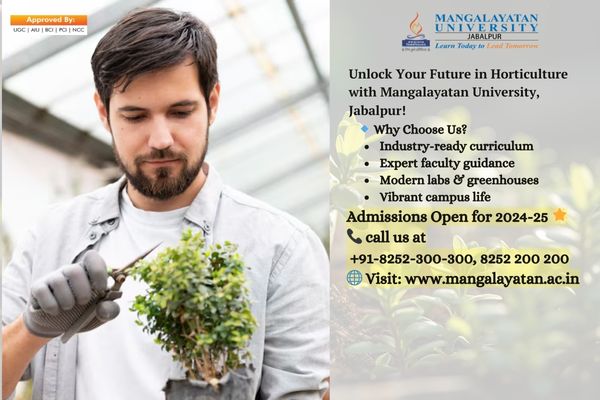 In the given image a student is representing B.Sc Hons. Admission at Mangalayatan University Jabalpur.