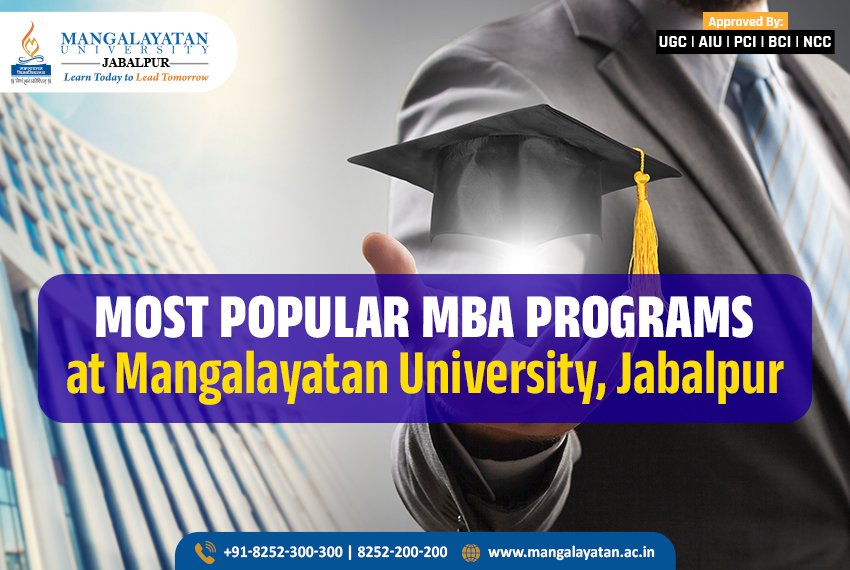 Most Popular MBA Programs at Mangalayatan University, Jabalpur