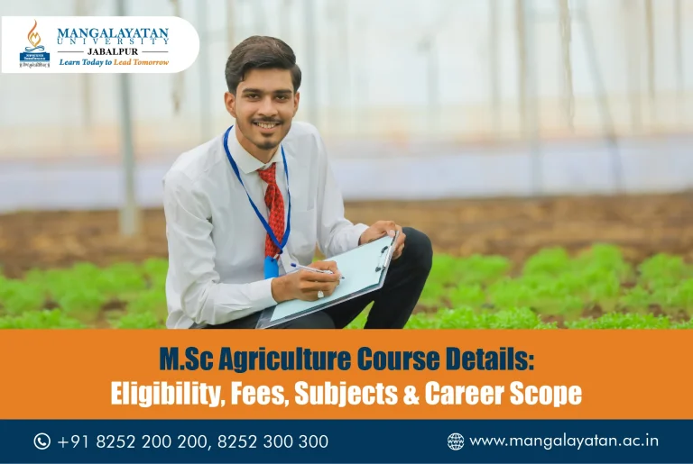 M.Sc Agriculture Course Details