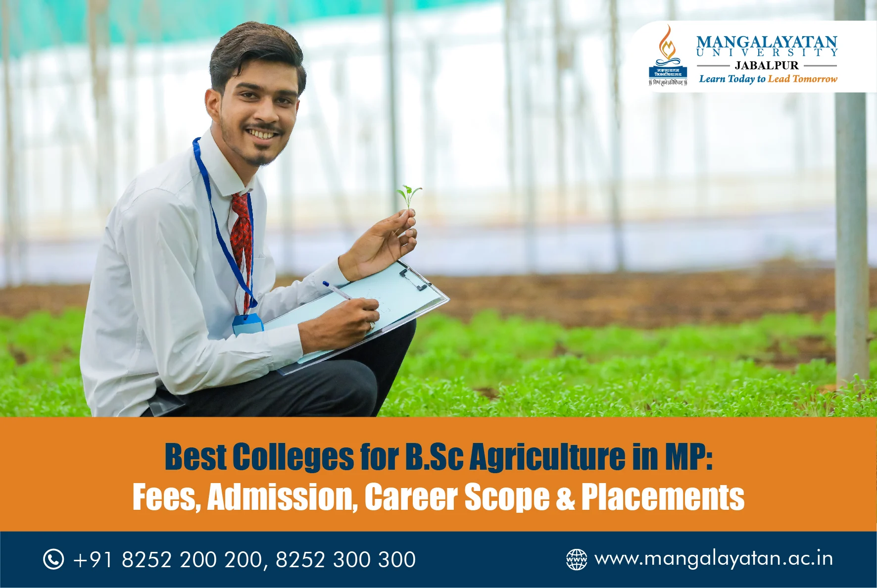 Find the best BSc Agriculture colleges in MP with details on fees, admission, eligibility, career scope and placements for aspiring agriculture students.